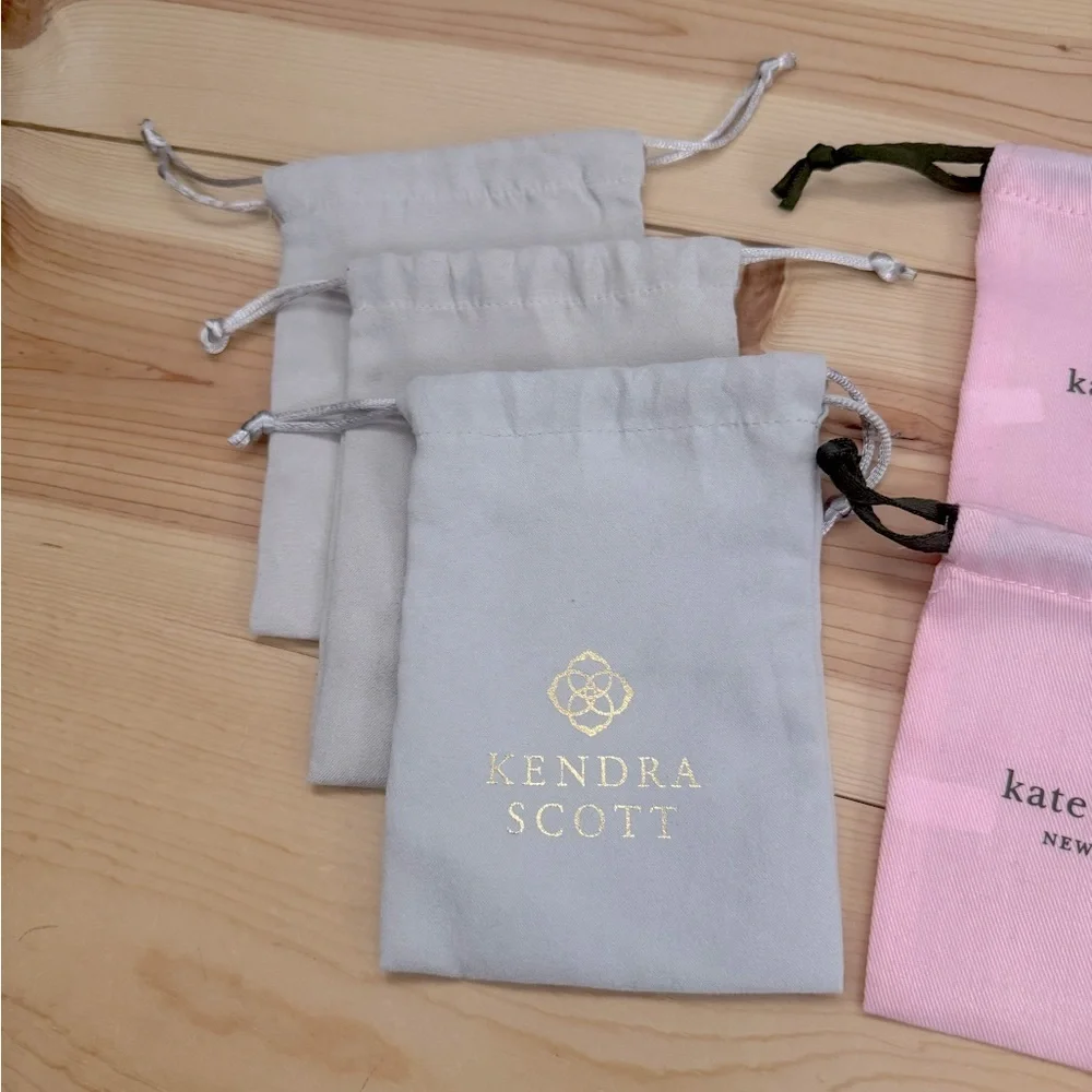 Kate Spade, Kendra Scott, and Rocksbox Jewelry Storage Pouches Set of 8
